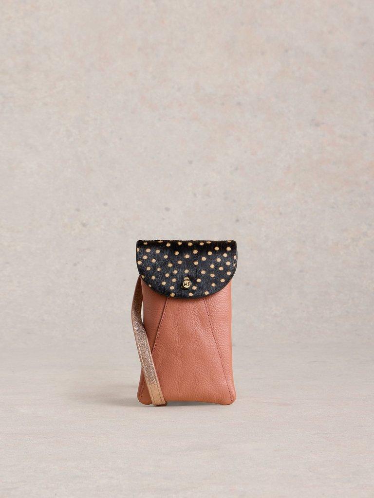 Leather Coco Phone Bag in PINK MLT - LIFESTYLE