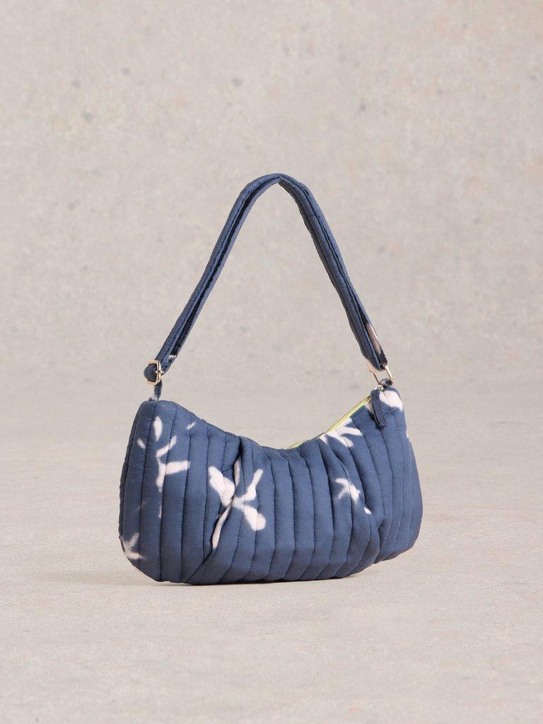 Zoe Printed Slingbag in NAVY PR - FLAT BACK