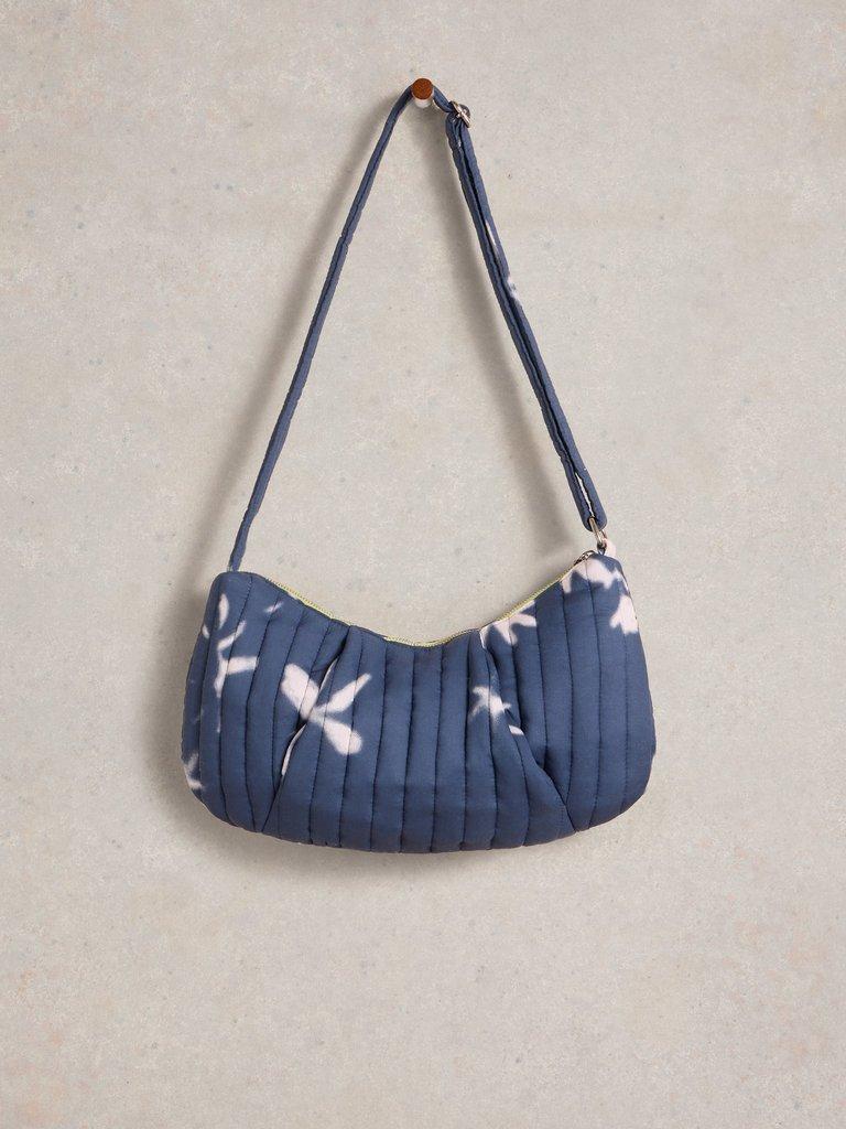 Zoe Printed Slingbag in NAVY PR - FLAT FRONT