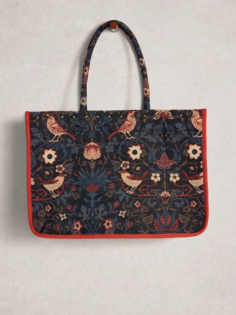 Jasmine Jacquard Tote in BLK MLT - FLAT FRONT