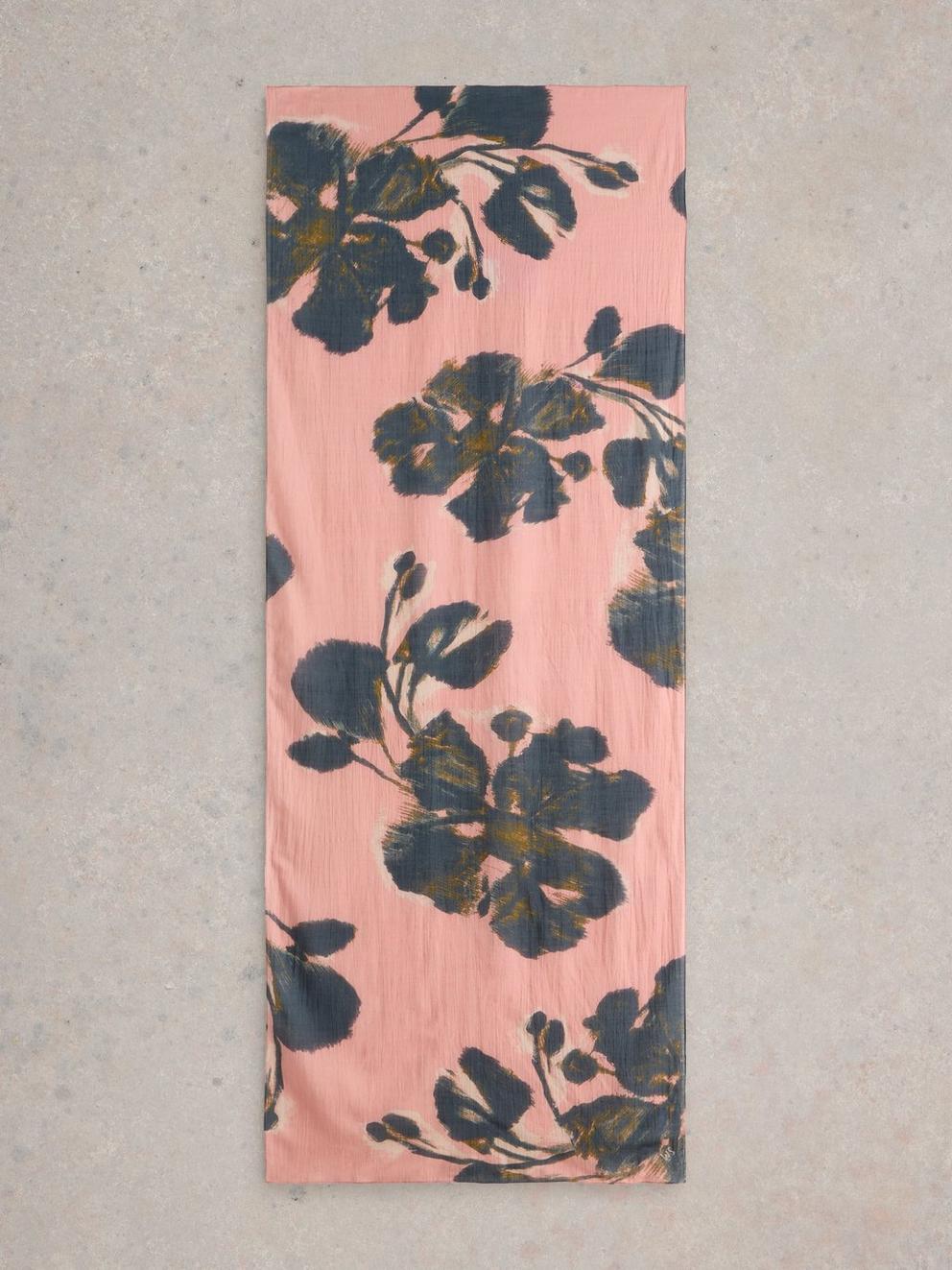 Canyon Flower Scarf in PINK MLT - FLAT BACK