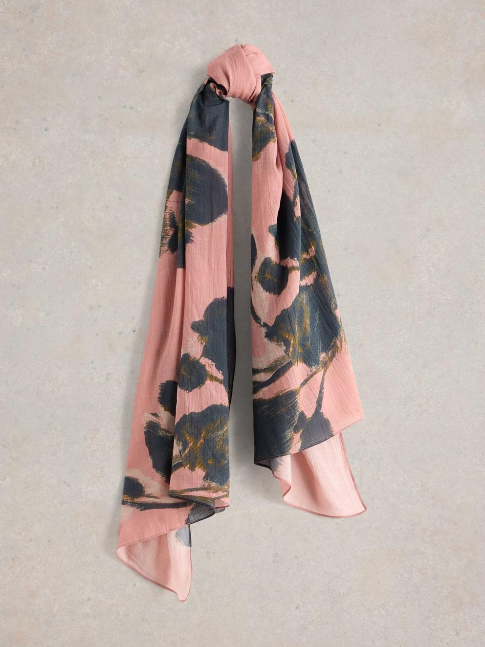 Canyon Flower Scarf in PINK MLT - FLAT FRONT