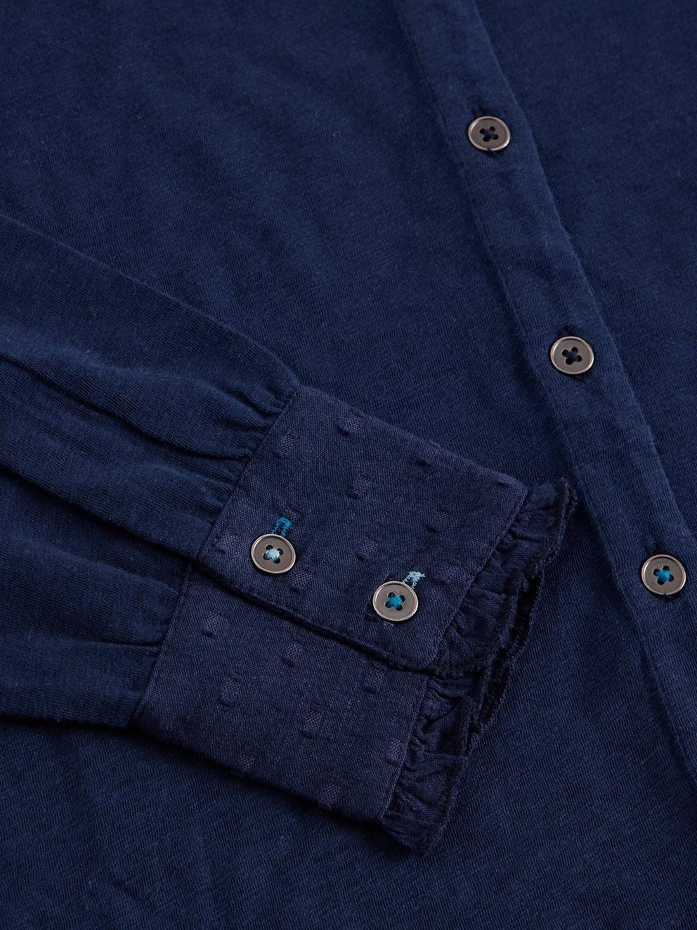 JESSICA SHIRT in DARK NAVY - FLAT DETAIL