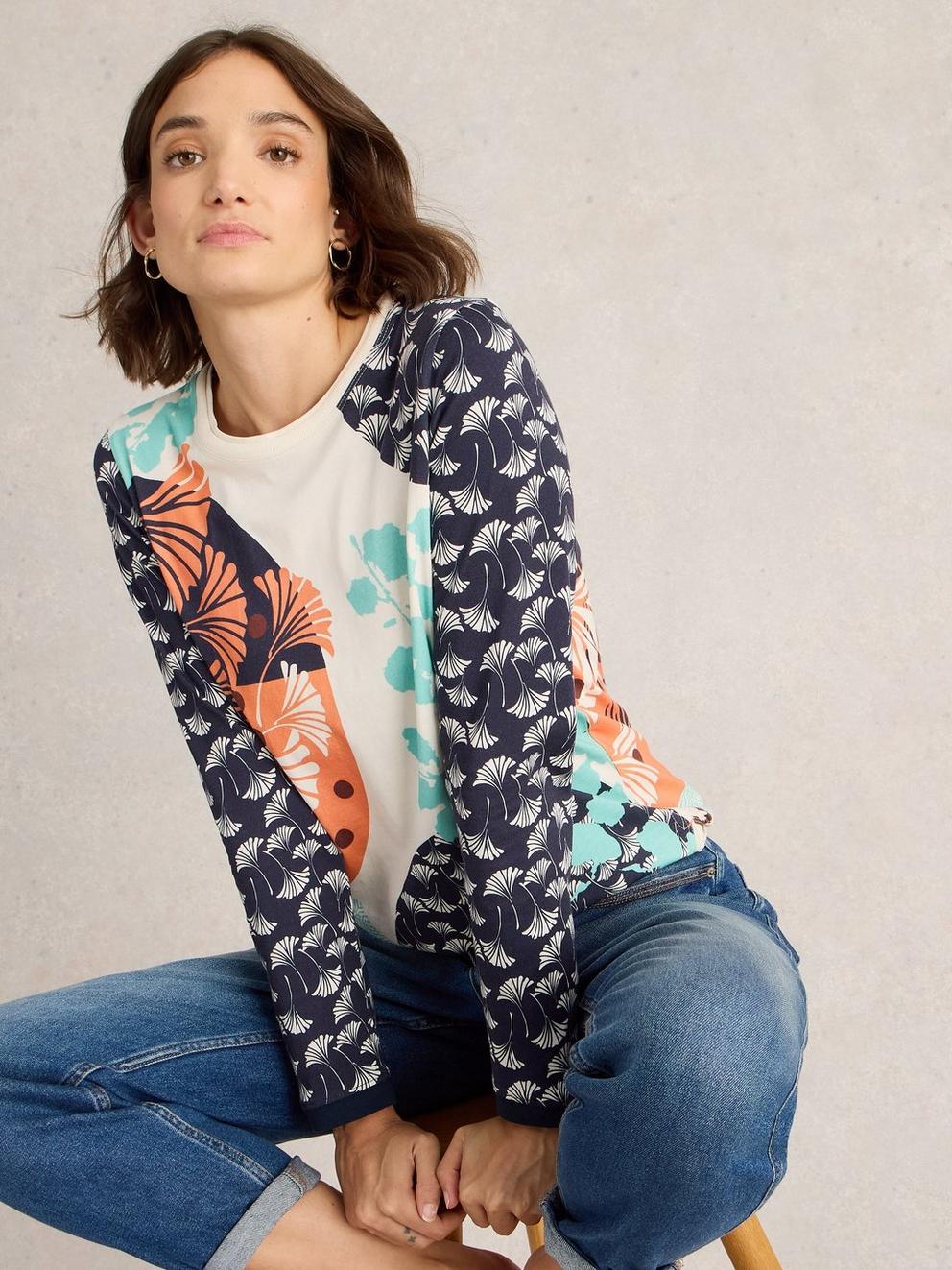 CLARA CREW NECK TSHIRT in BLUE PR - LIFESTYLE