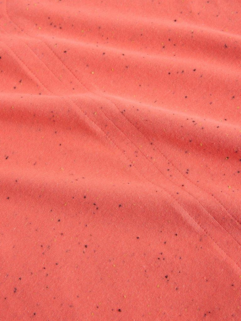 NELLY NEP LS TEE in MID CORAL - FLAT DETAIL