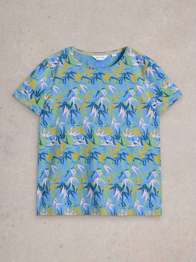 ABBIE SHORT SLEEVE TEE in BLUE PR - FLAT FRONT