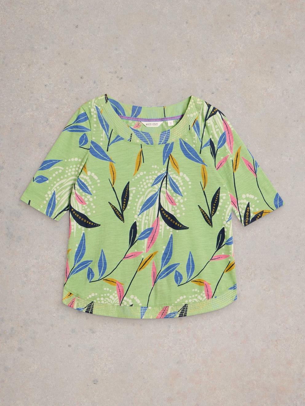 WEAVER JERSEY TEE in GREEN PR - FLAT FRONT