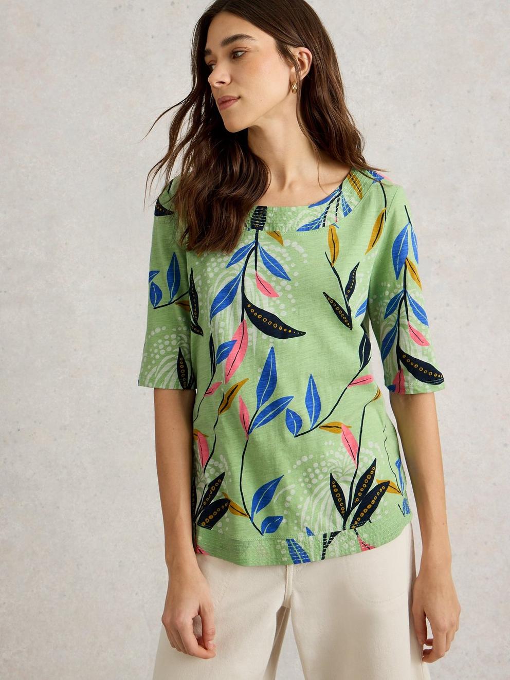 WEAVER JERSEY TEE in GREEN PR - LIFESTYLE