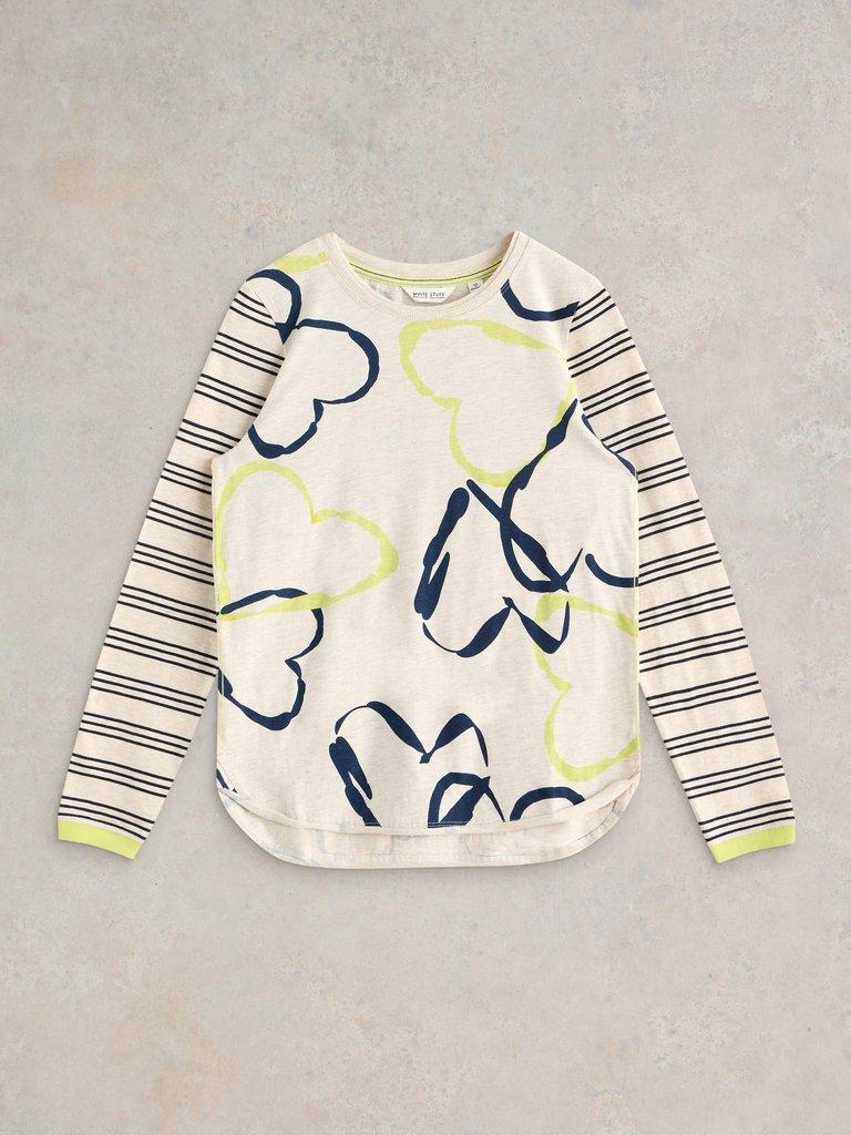 CLARA TEE CREW NECK in NAT PR - FLAT FRONT