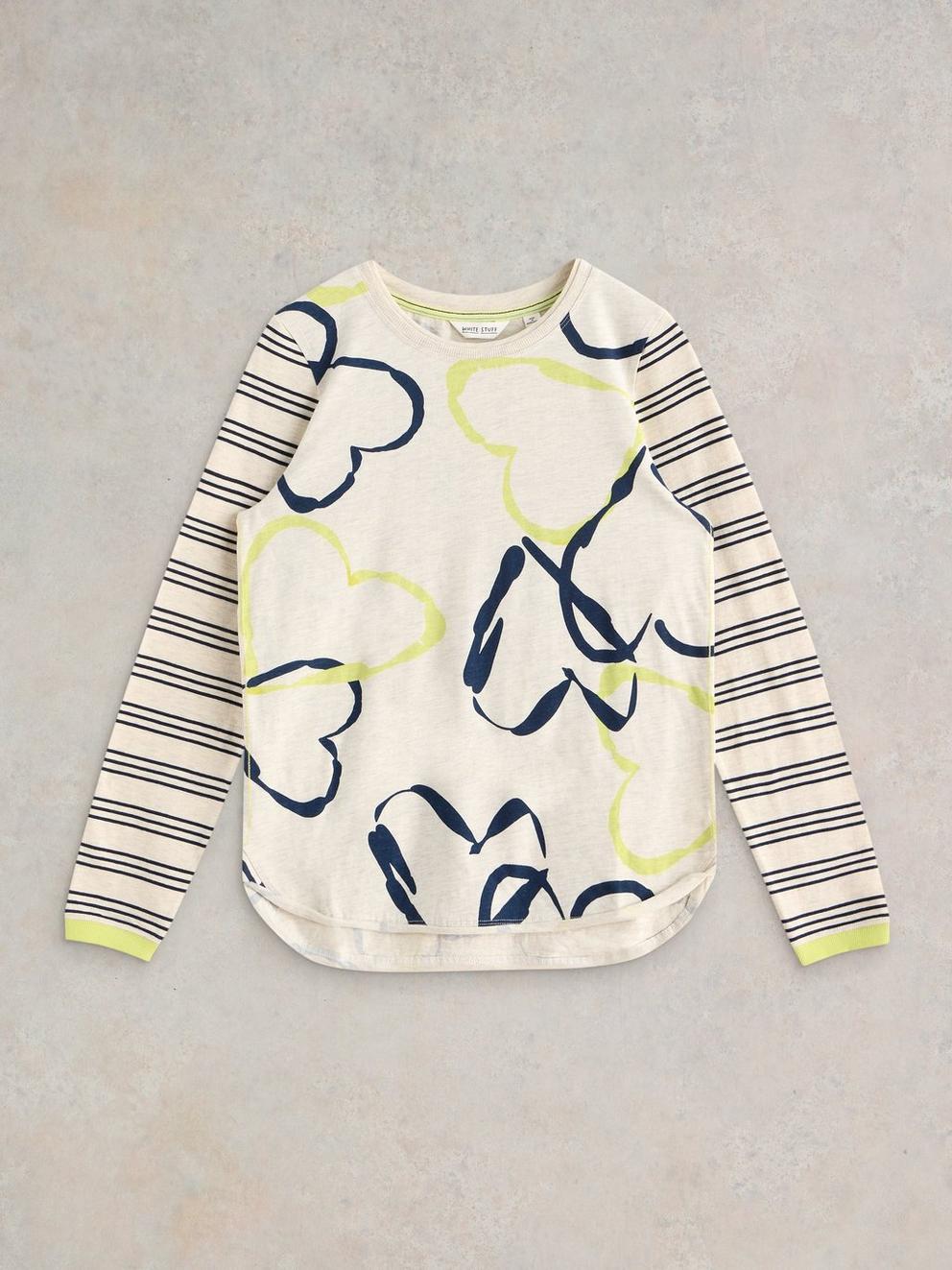CLARA TEE CREW NECK in NAT PR - FLAT FRONT