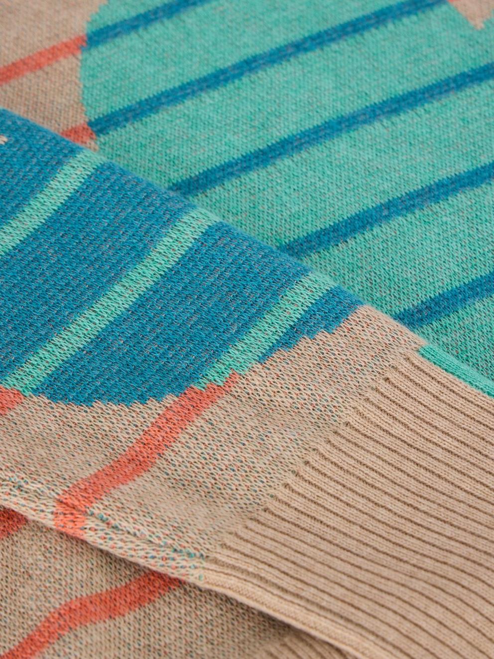 OLIVE HEART JUMPER in NAT MLT - FLAT DETAIL