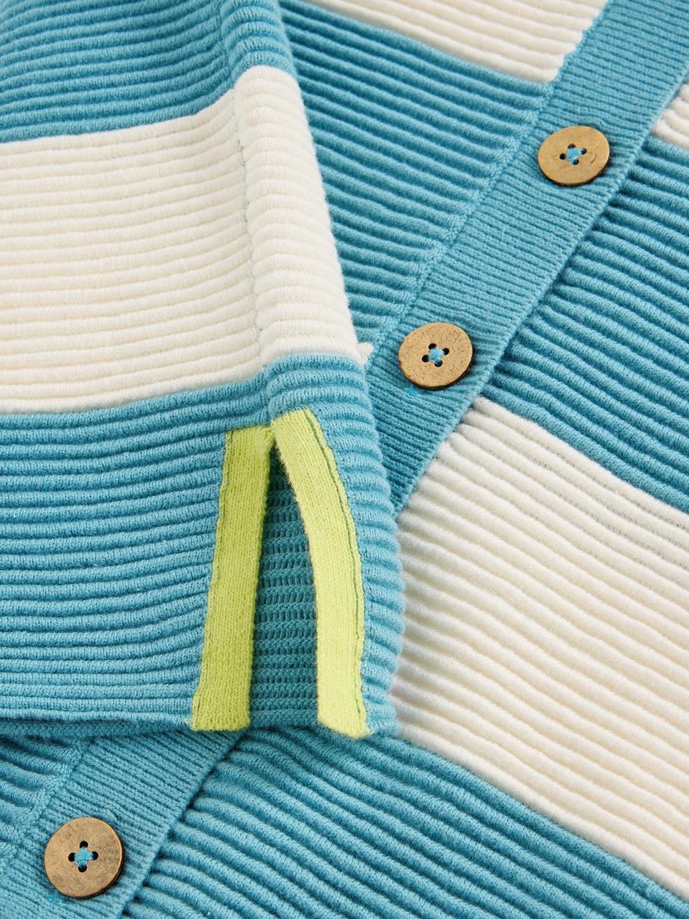 JANA CARDI in BLUE MLT - FLAT DETAIL