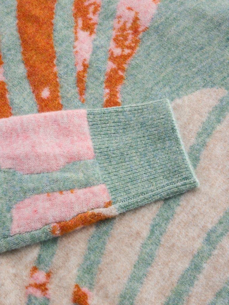 LOUISA JUMPER in GREEN MLT - FLAT DETAIL