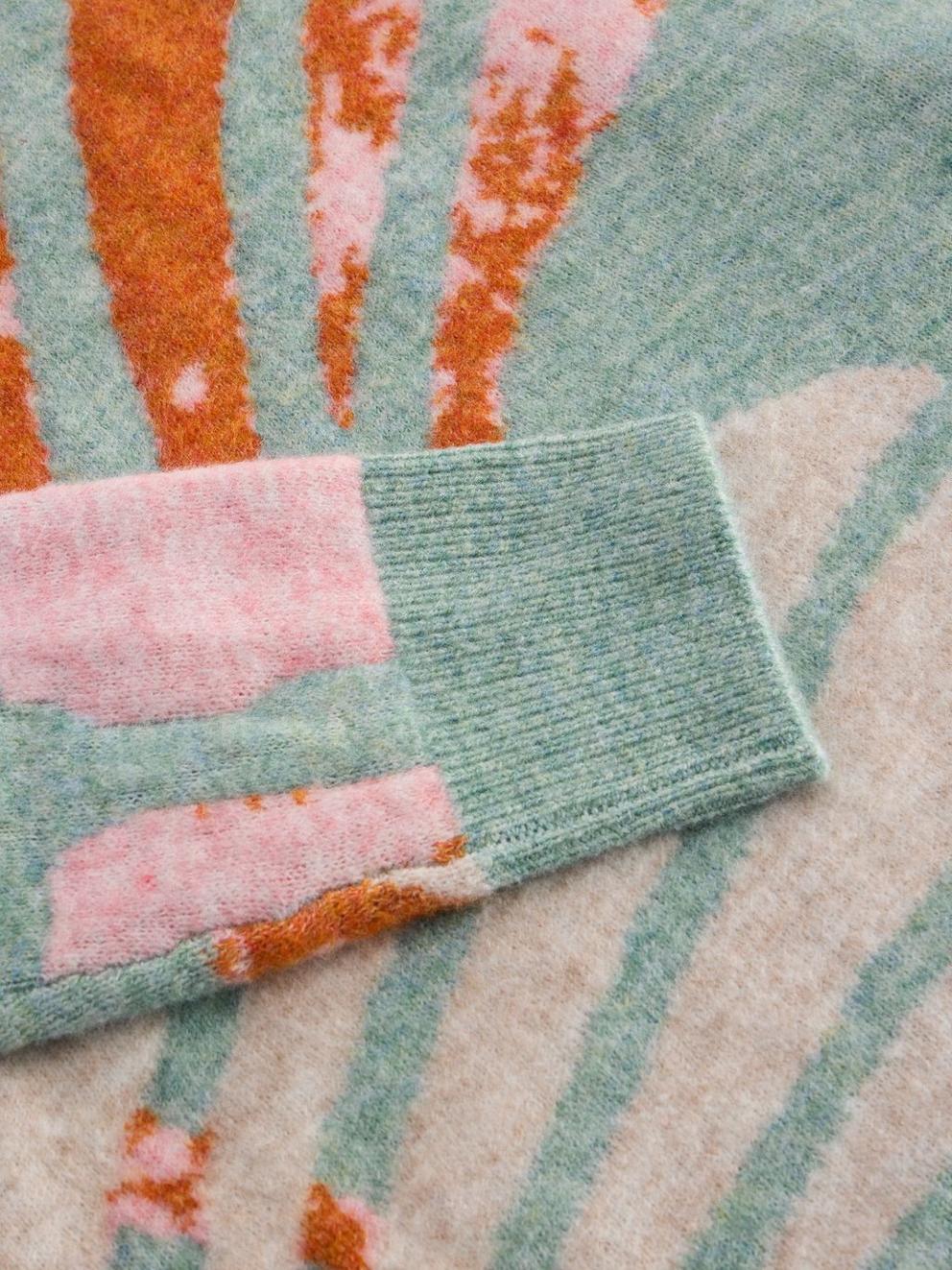 LOUISA JUMPER in GREEN MLT - FLAT DETAIL