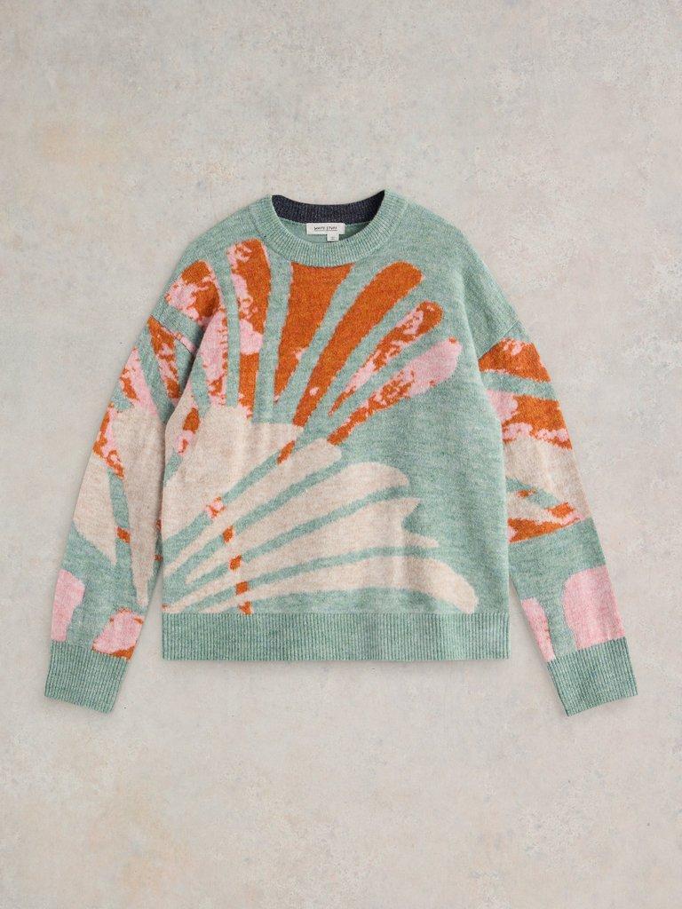 LOUISA JUMPER in GREEN MLT - FLAT FRONT