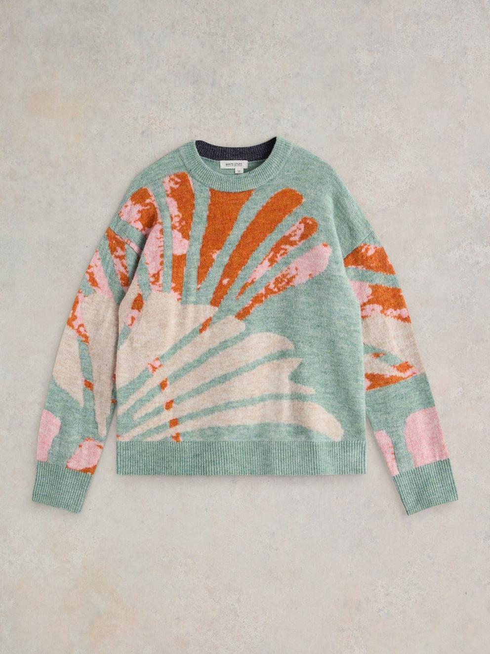 LOUISA JUMPER in GREEN MLT - FLAT FRONT