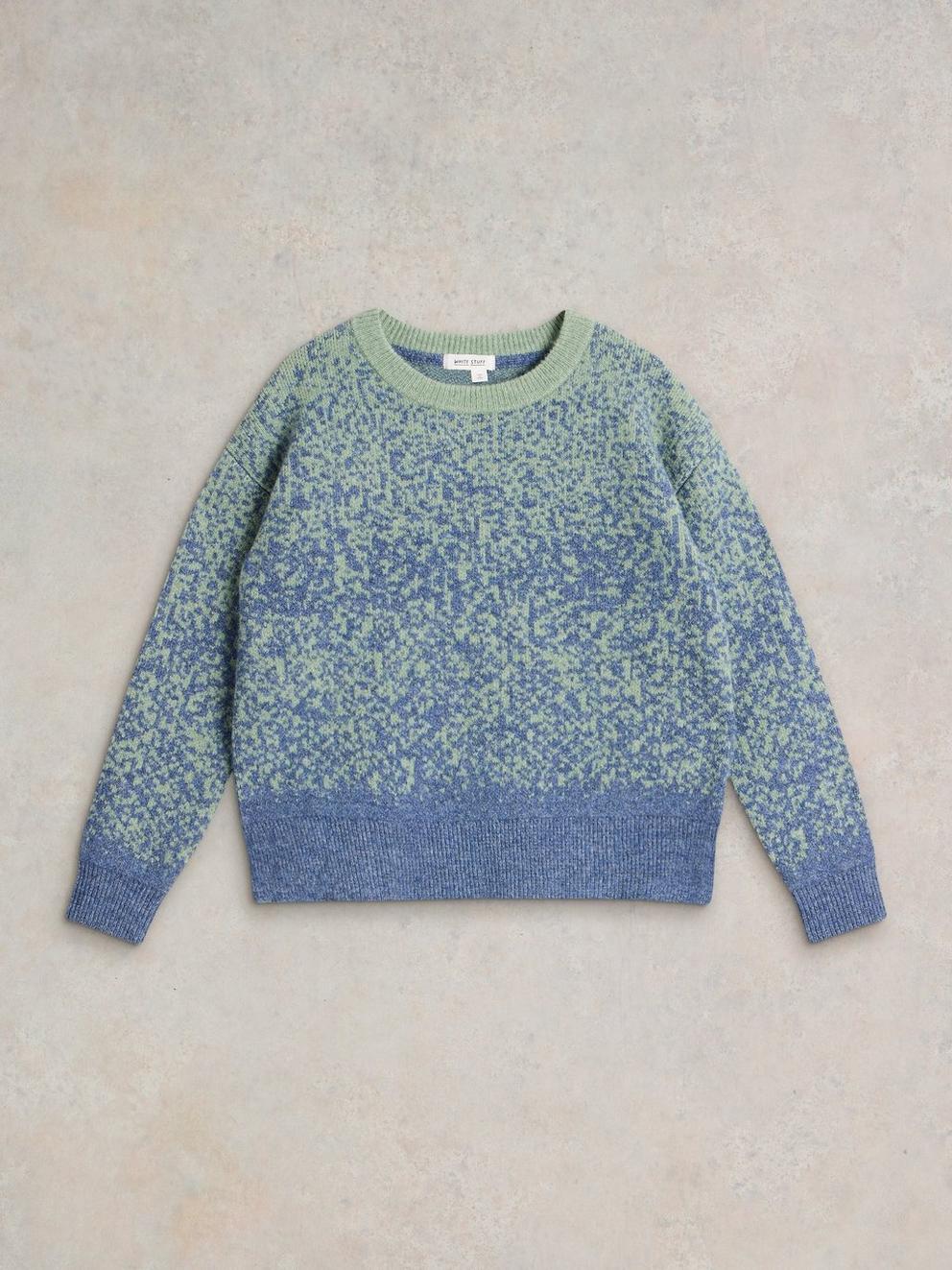 OMBRE JUMPER in BLUE MLT - FLAT FRONT
