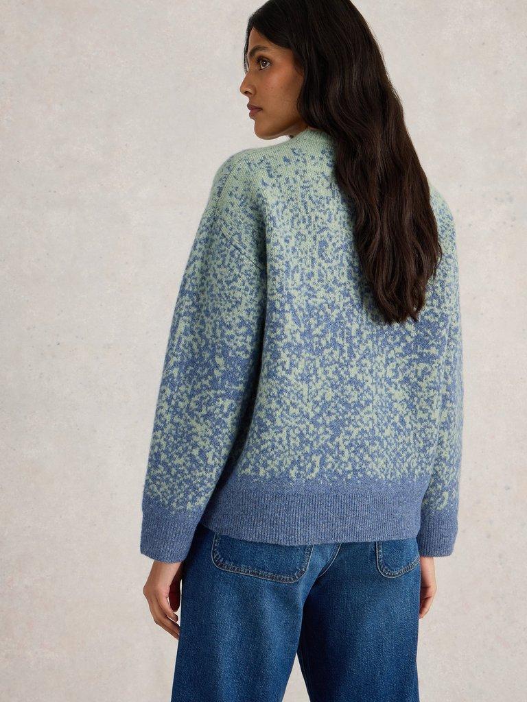 OMBRE JUMPER in BLUE MLT - MODEL BACK