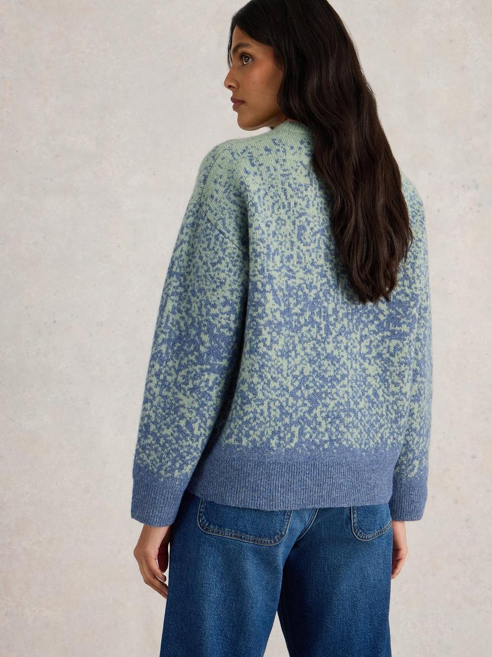 OMBRE JUMPER in BLUE MLT - MODEL BACK