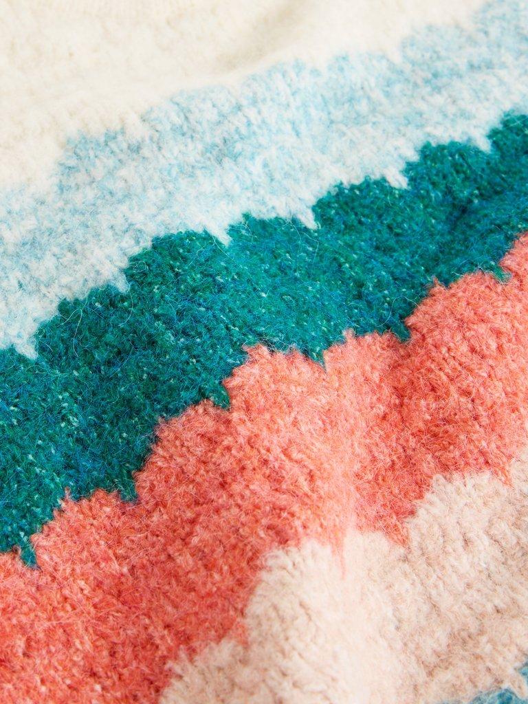 BUBBLE STRIPE JUMPER in WHITE MLT - FLAT DETAIL