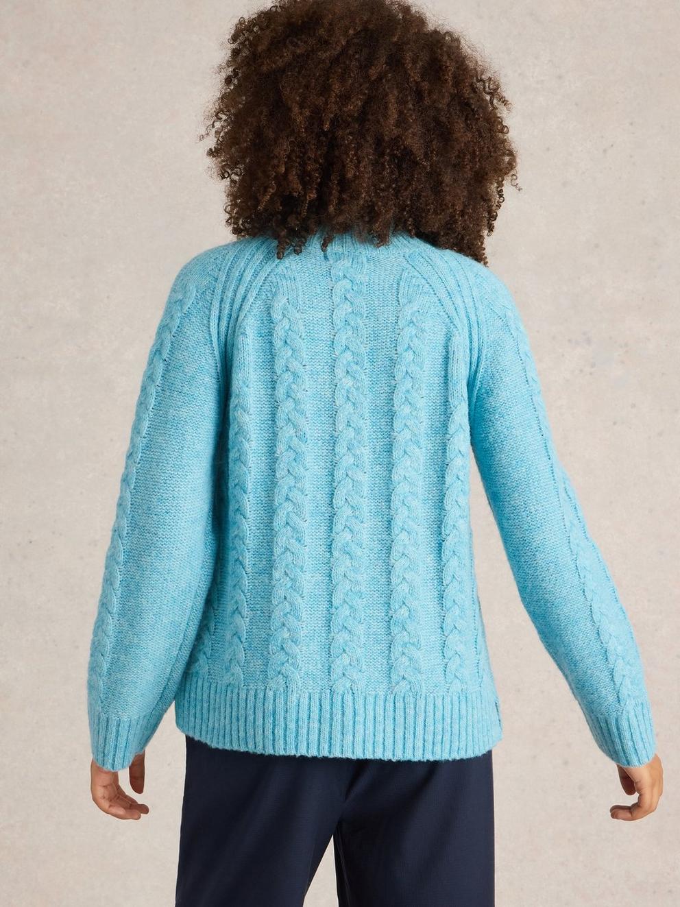 CLEO JUMPER in BRT BLUE - MODEL BACK