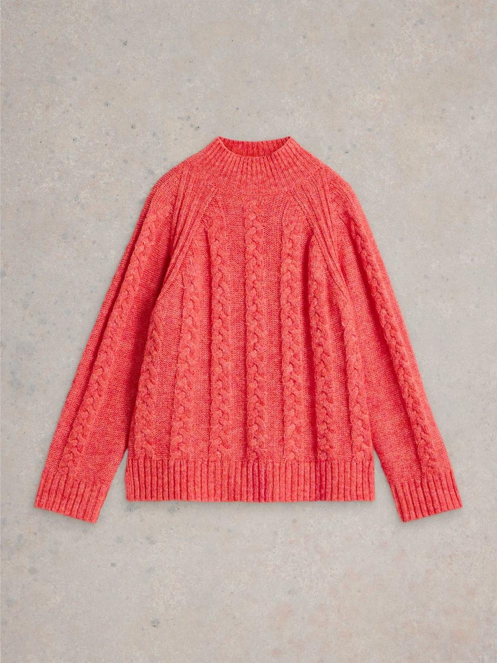 CLEO JUMPER in MID CORAL - FLAT FRONT