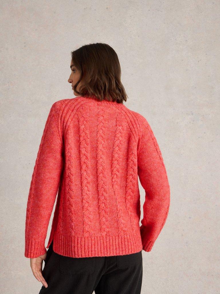 CLEO JUMPER in MID CORAL - MODEL BACK