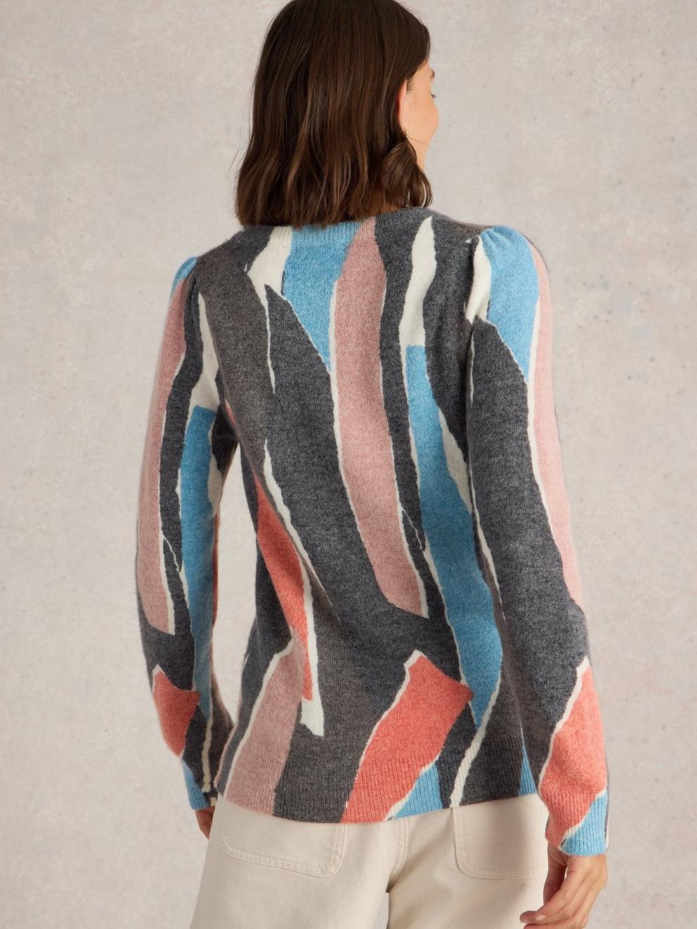 JODIE JUMPER in BLUE PR - MODEL BACK