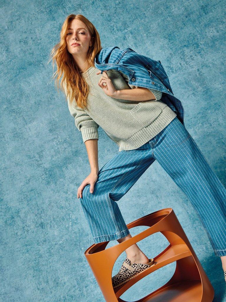 CINDY COTTON JUMPER in KHAKI GRN - MIXED