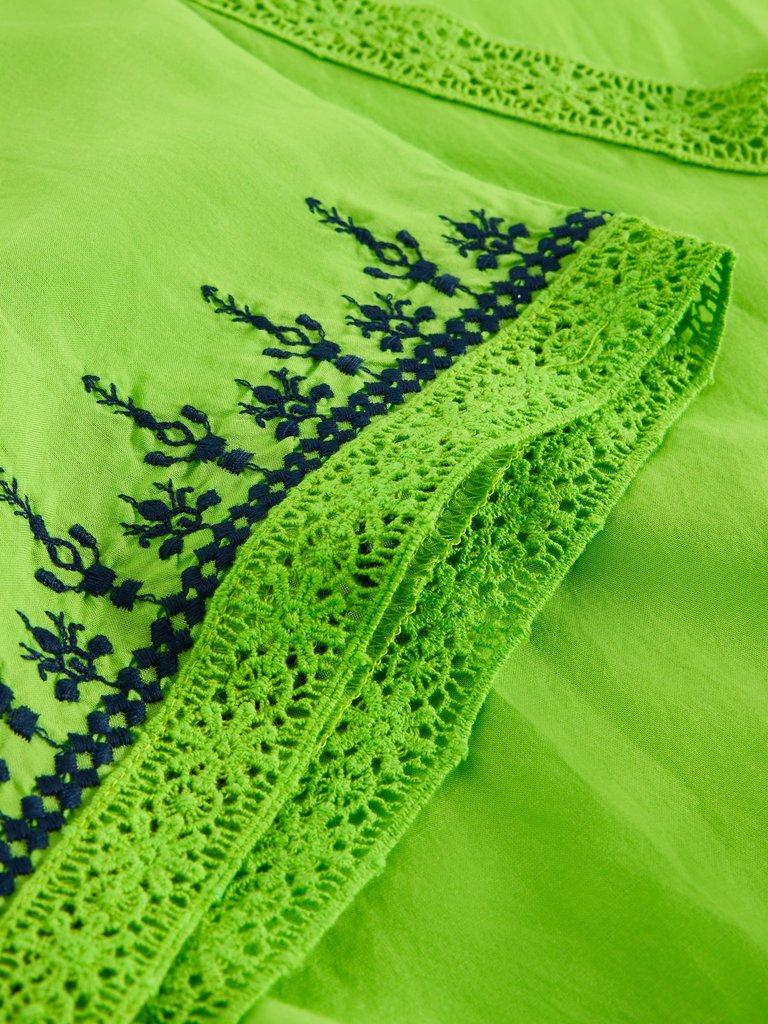 Bella Beach Dress in GREEN MLT - FLAT DETAIL