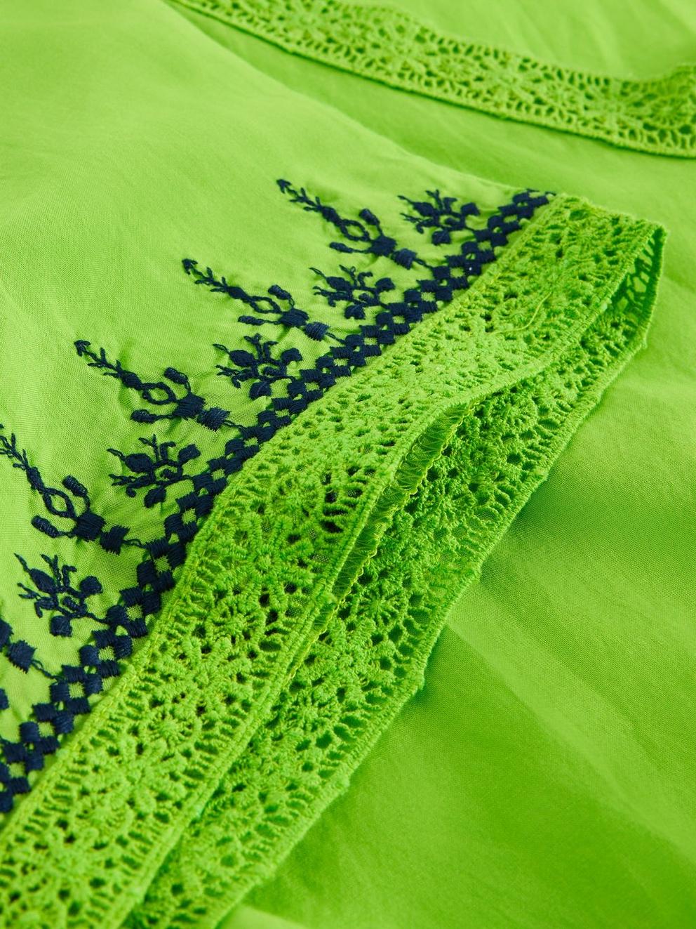 Bella Beach Dress in GREEN MLT - FLAT DETAIL