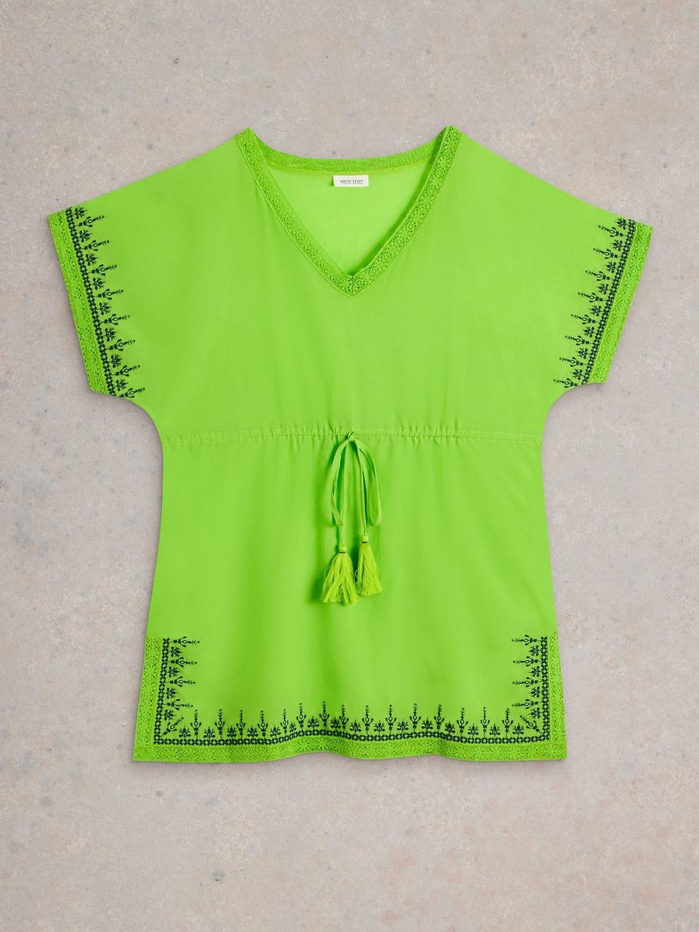 Bella Beach Dress in GREEN MLT - FLAT FRONT