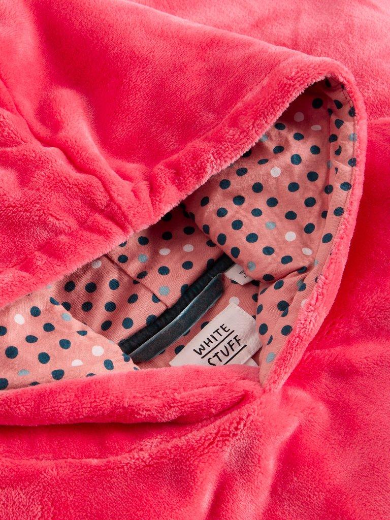 Clover Cosy Snuggle Hoodie in BRT PINK - FLAT DETAIL