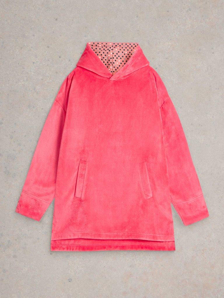 Clover Cosy Snuggle Hoodie in BRT PINK - FLAT FRONT