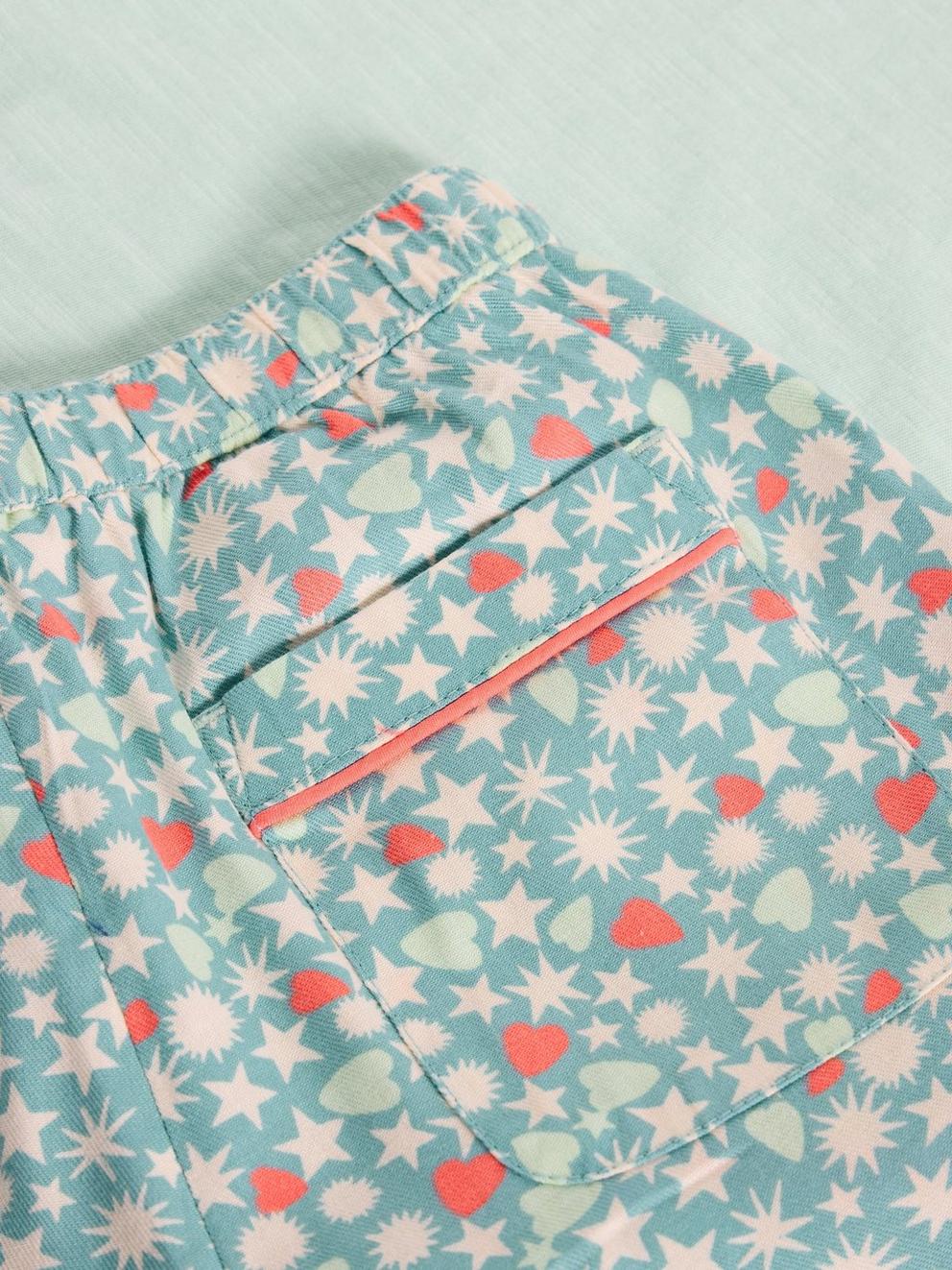 Girls Spots PJ Set in BLUE MLT - FLAT DETAIL