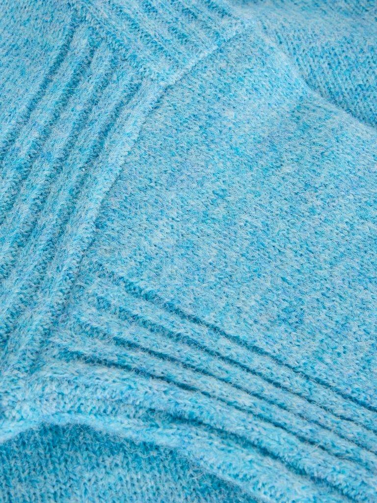 FLUFFY BOXY JUMPER in BRT BLUE - FLAT DETAIL