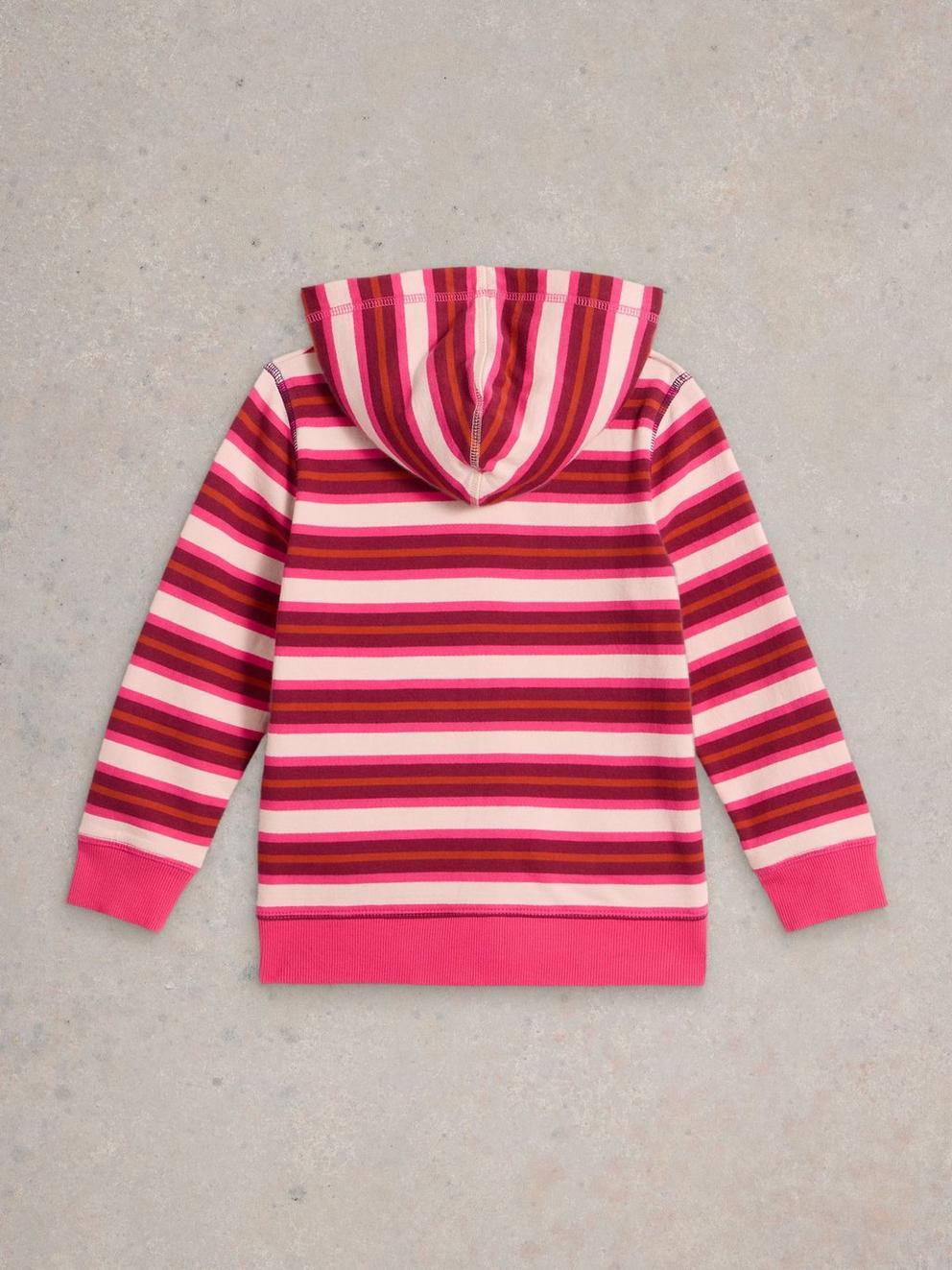 Kids Penny Stripe Hoodie in PURPLE MLT - FLAT BACK