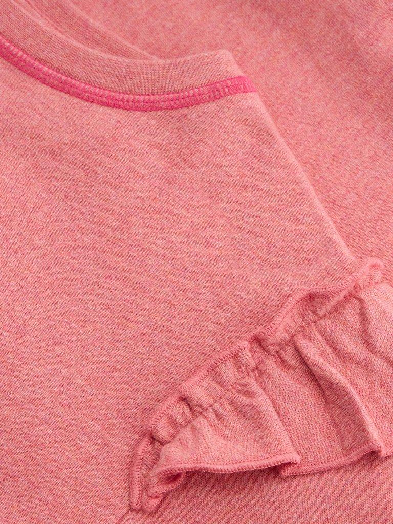 Kids Sadie Swan Crew Neck Sweat in MID PINK - FLAT DETAIL