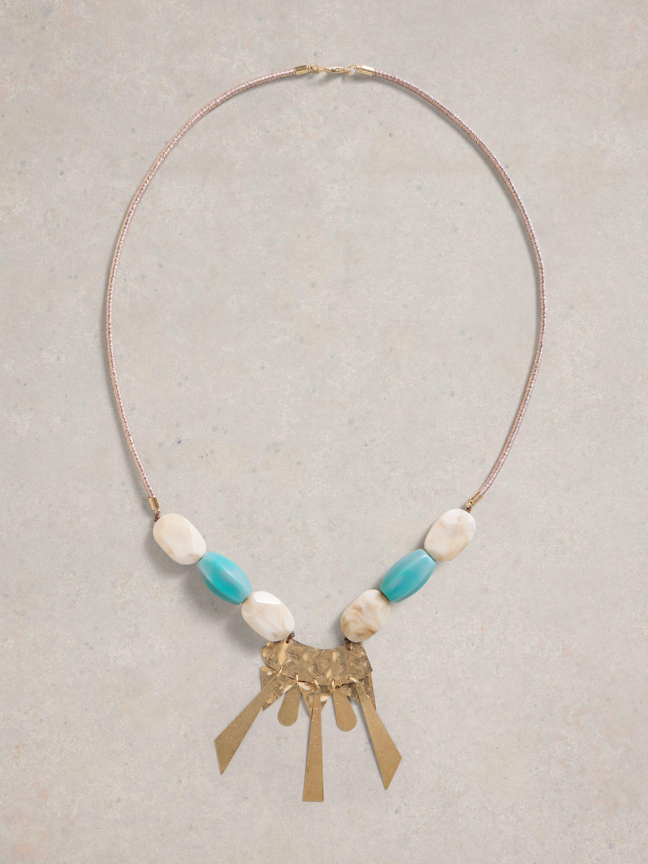 White Stuff Cherry Necklace Multi Bead Women's Pendant Clip Fastening Jewellery