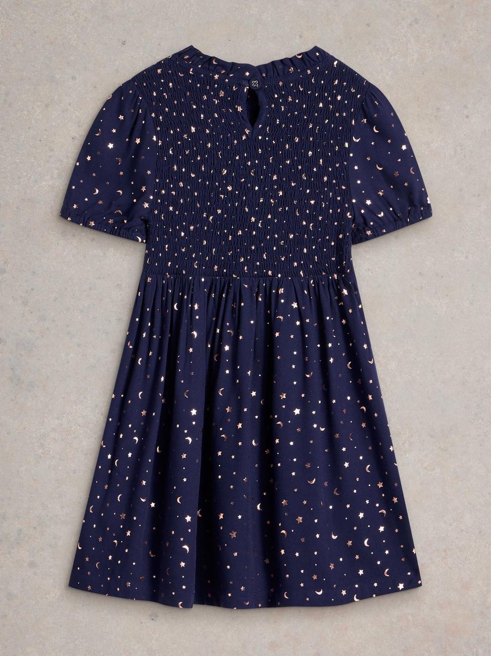 Tilly Party Dress in DARK NAVY - FLAT BACK