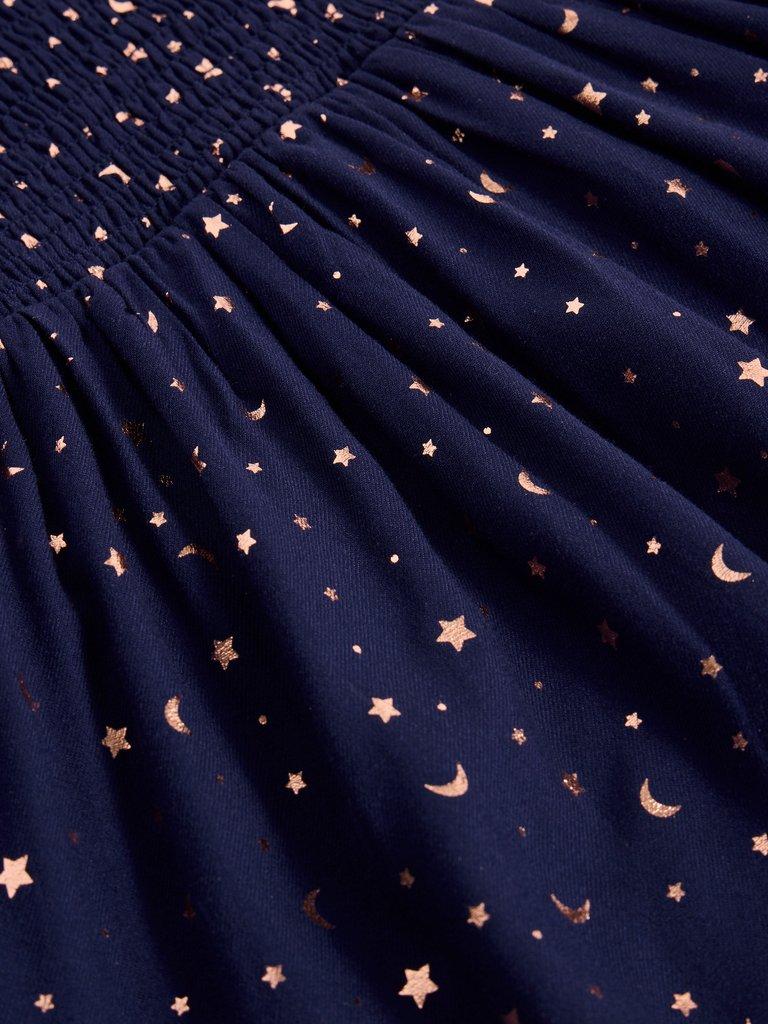 Girls Tilly Party Dress in DARK NAVY - FLAT DETAIL