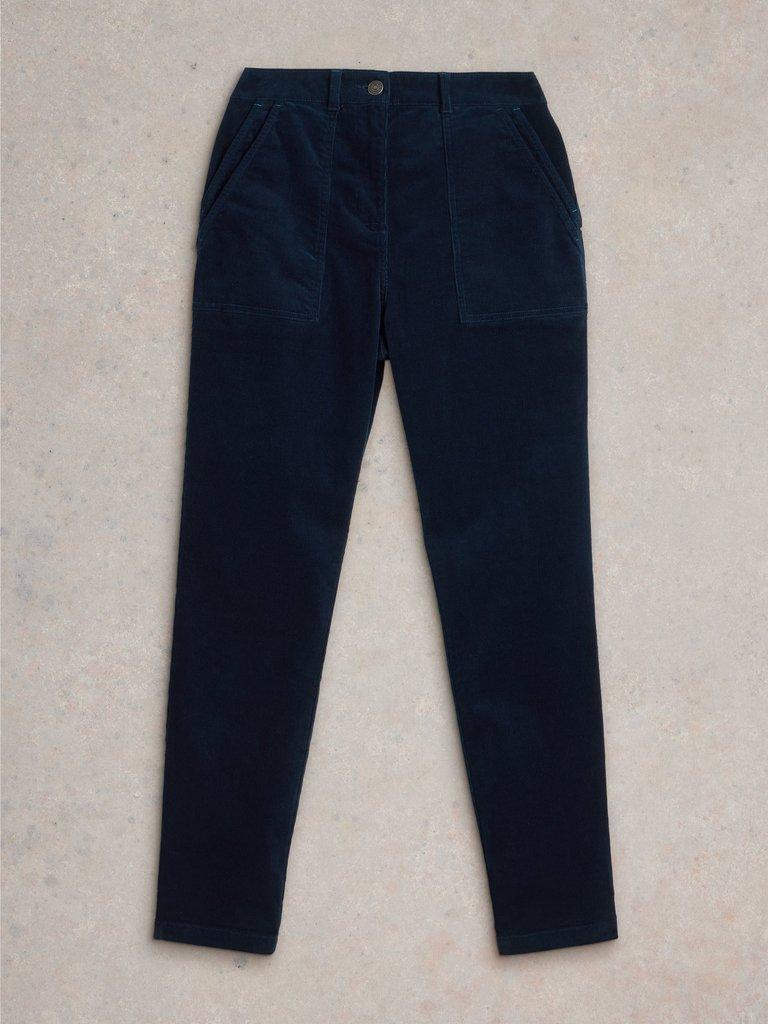 Twister Full Length Cord Trouser in DARK NAVY - FLAT FRONT