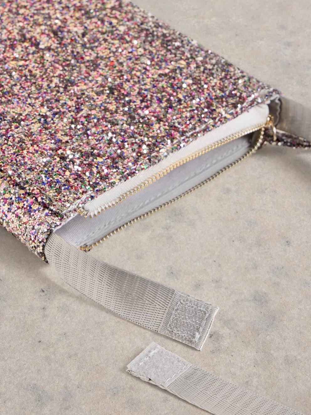 Kids Glitter Bag in SLV TN MET - FLAT DETAIL