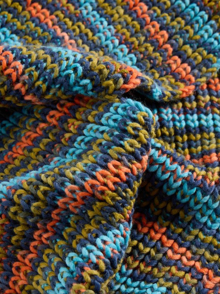 Spacedye Scarf in BLUE MLT - FLAT DETAIL