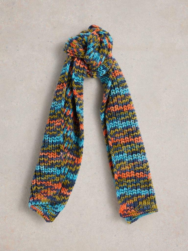 Spacedye Scarf in BLUE MLT - FLAT FRONT