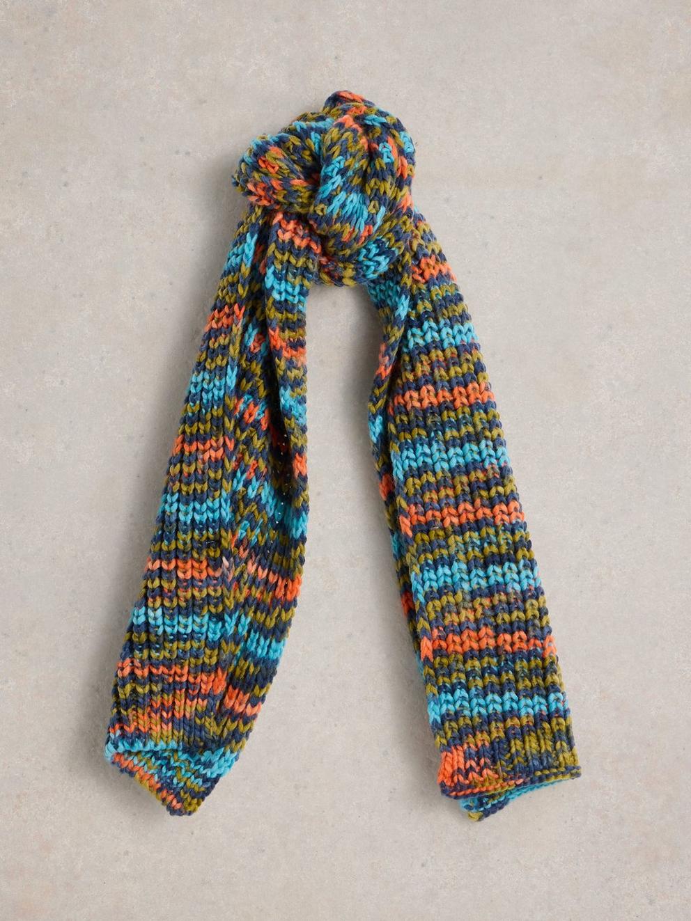 Kids Spacedye Scarf in BLUE MLT - FLAT FRONT
