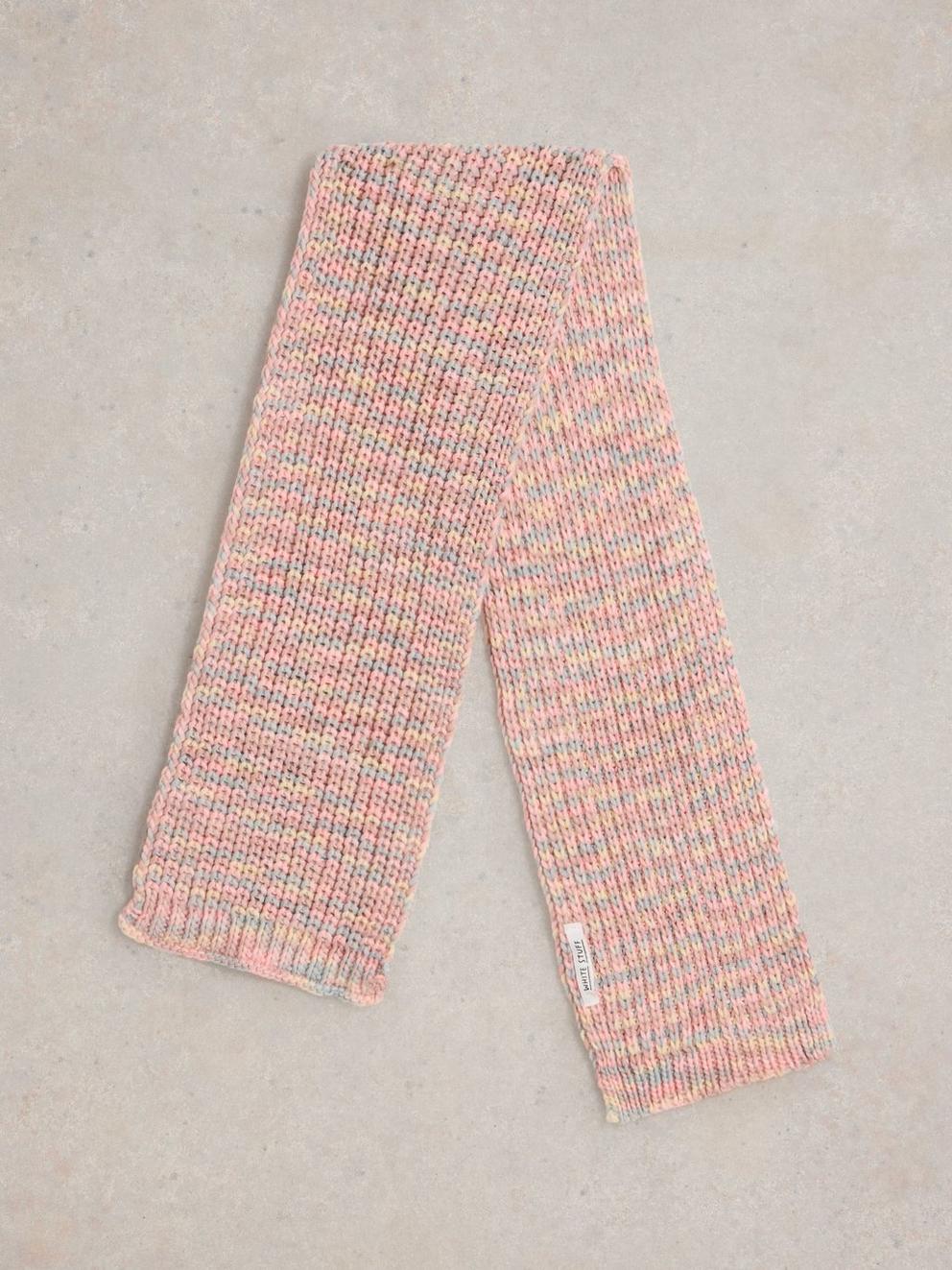 Kids Spacedye Scarf in PINK MLT - FLAT BACK