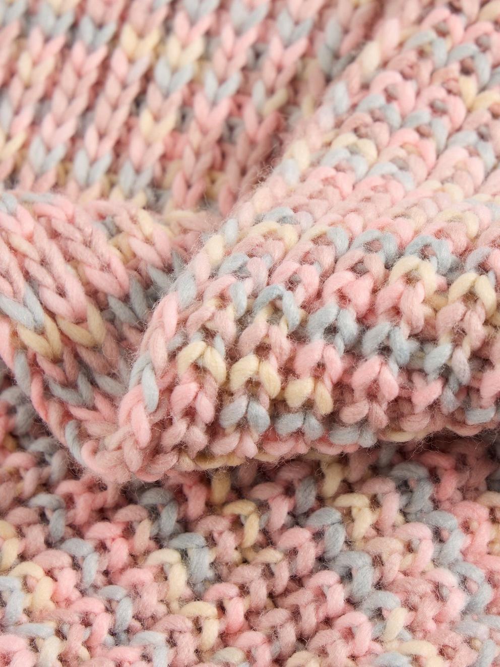 Kids Spacedye Scarf in PINK MLT - FLAT DETAIL