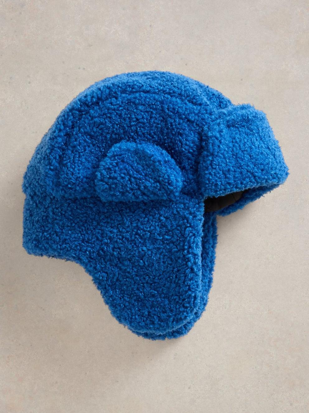 Borg Trucker Hat in BRT BLUE - FLAT FRONT