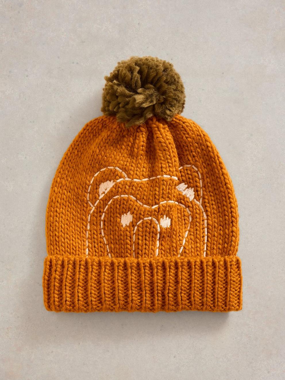 Character Hat in DK ORANGE - FLAT FRONT